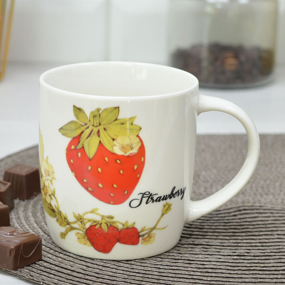 Кружка 350мл керамическая, цвет в ассортименте, NN-1008340