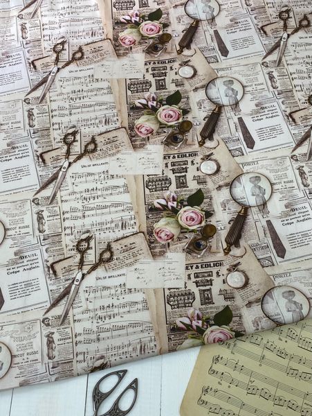 МОДА ВИНТАЖ - РОЗЫ , отрез 90 см, Handmade Fabrics 100% хлопок 2