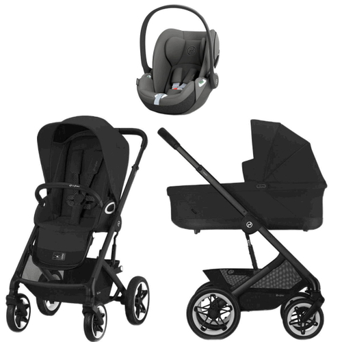 Коляска Cybex Talos S Lux BLK complete Cloud T Mirage Grey 3 в 1 Moon Black с дождевиками