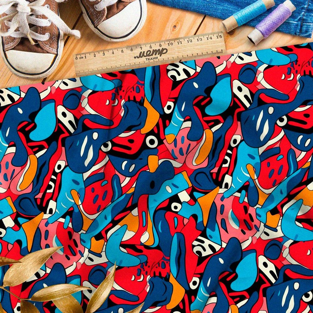 Ткань премиум габардин монокромные отблески вдохновения