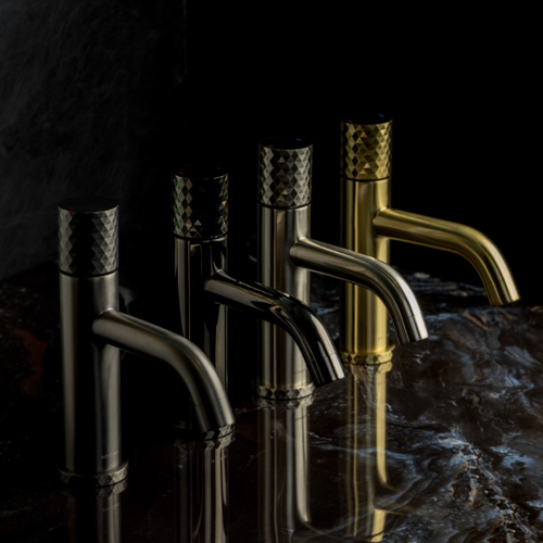 Смеситель STICK для умыв. низ. Shine Gun Metal низкий с ручкой DIAMOND