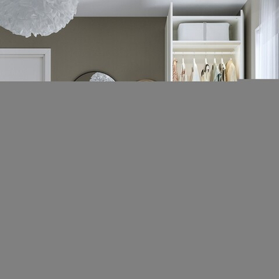 Распашной шкаф PAX FORSAND IKEA с 3 ящиками и 2 полками (белый)  100*50*220