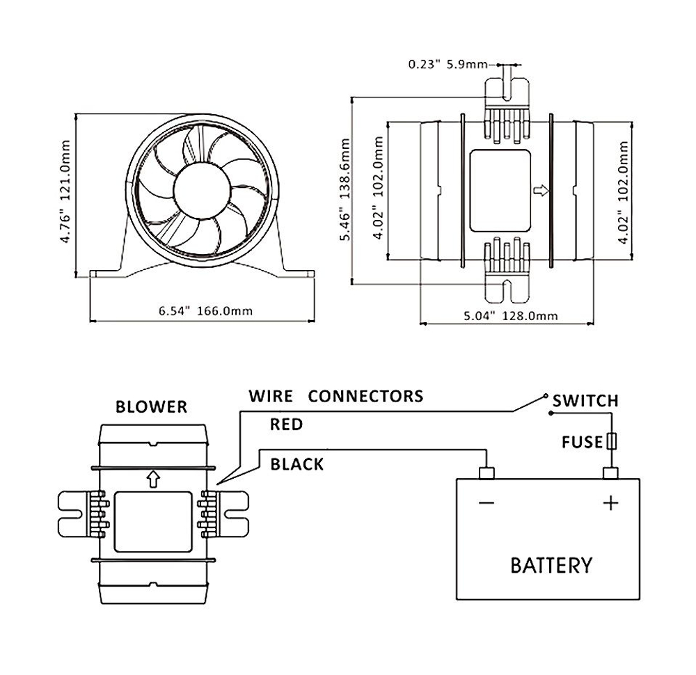 Вентилятор, 6,6 куб. м/мин, 24 (10269268)