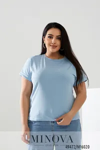 Футболка 6020-голубой Minova