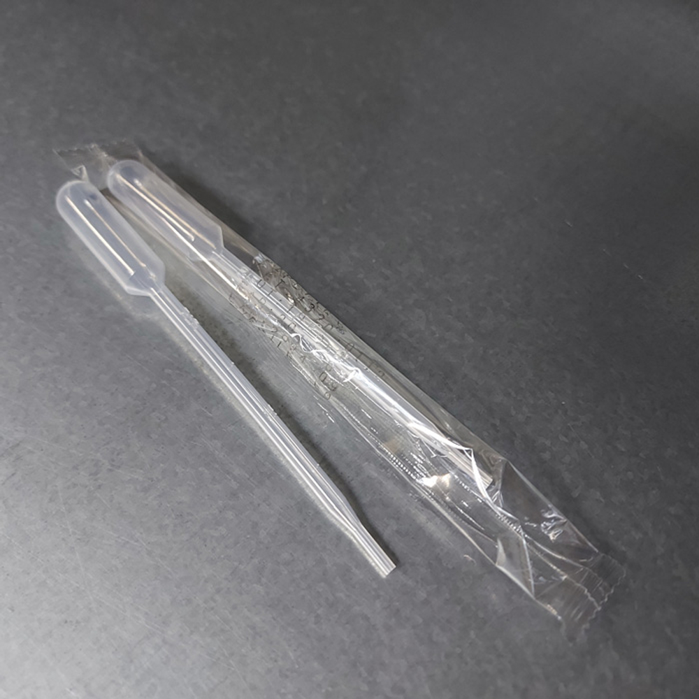 Пипетка Пастера ПЭ, 1.0мл, дл.145мм, градуир., СТЕРИЛ. в инд.упаковке, шт.