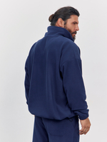 Свитшот "half zip" флисовый (темно-синий)