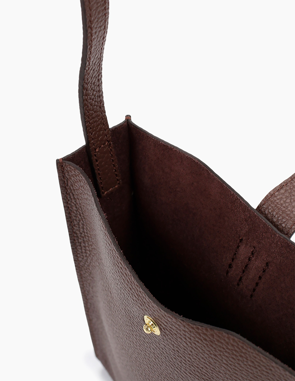 Женская кожаная сумка кросс-боди DBR 30919 темно-коричневый