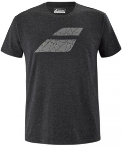 Футболка мужская теннисная Babolat Exercise Big Flag Tee Men - black heather