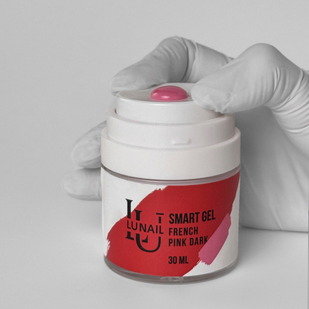 "SMART GEL" Lunail. Трёхфазный гель для моделирования - FRENCH PINK DARK (30 мл) ПОМПА