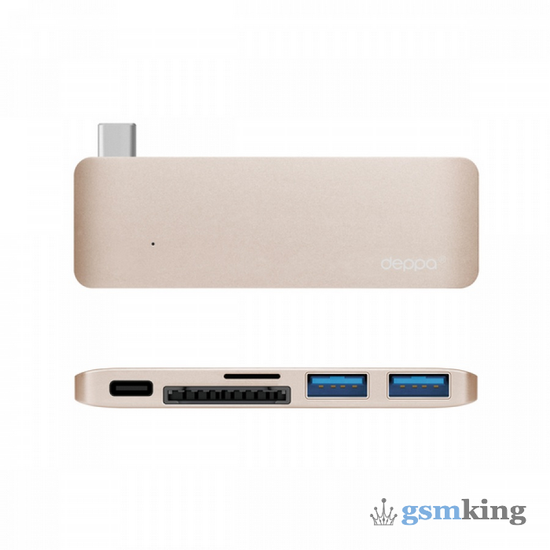 Deppa USB-C 5-in-1 for MacBook Gold (Золотой)