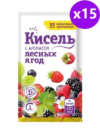 Кисель с ароматом лесных ягод 27 г * 15 шт