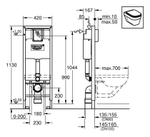 Инсталляция для подвесного унитаза Grohe Rapid SL 38713001