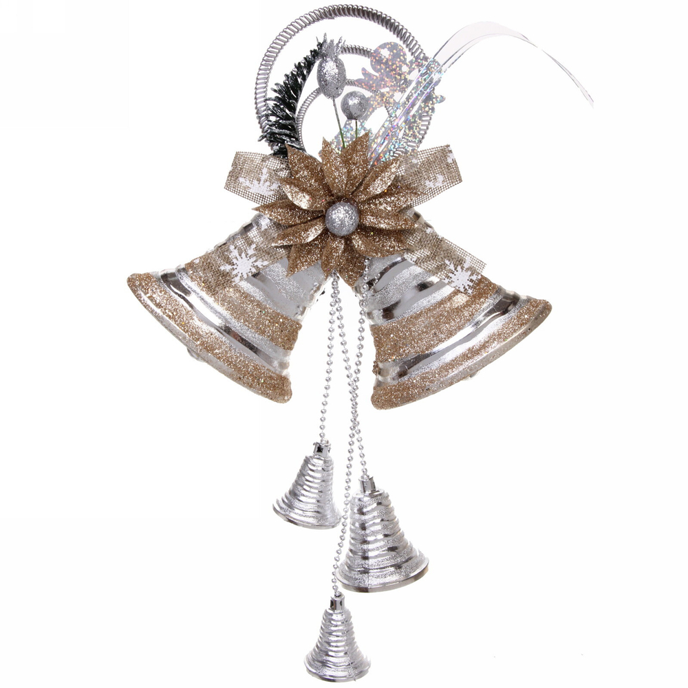 Украшение новогоднее «Сказочный колокольчик» 45*25 см, Серебро/шампань
