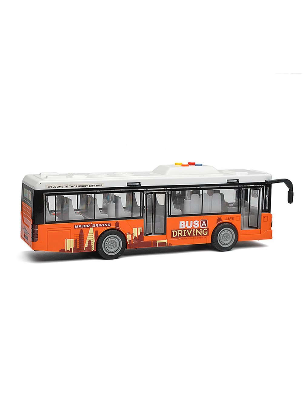 Машинка Автобус Экскурсионный со светом и звуком (JS120A)