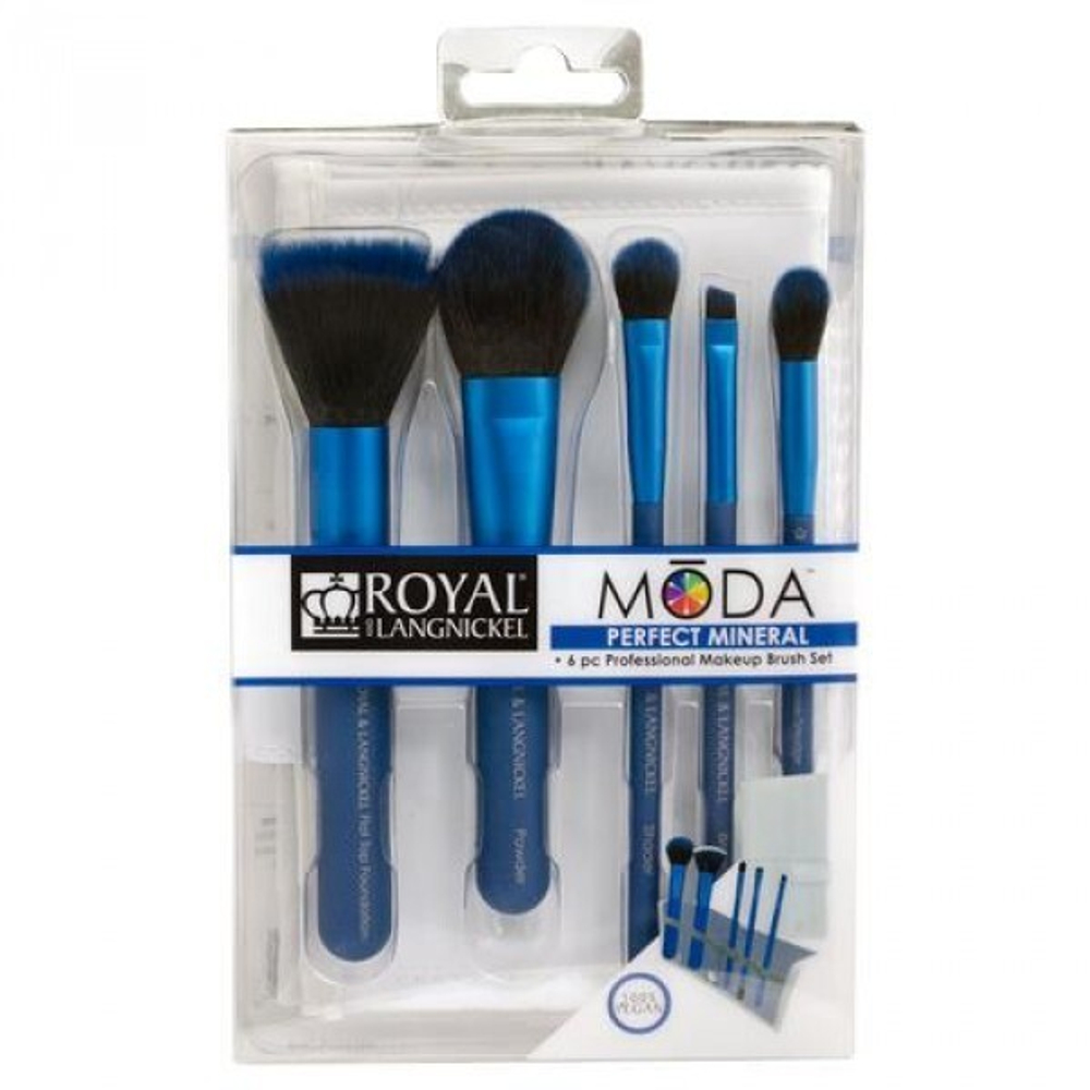Royal&Langnickel MODA PERFECT MINERAL SET. Набор кистей для макияжа в чехле Идеальный минерал синий