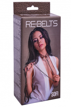Rebelts Sofi Brown - Поводок и чокер с кольцом