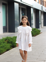 Платье с рукавом из муслина «Сердечки»