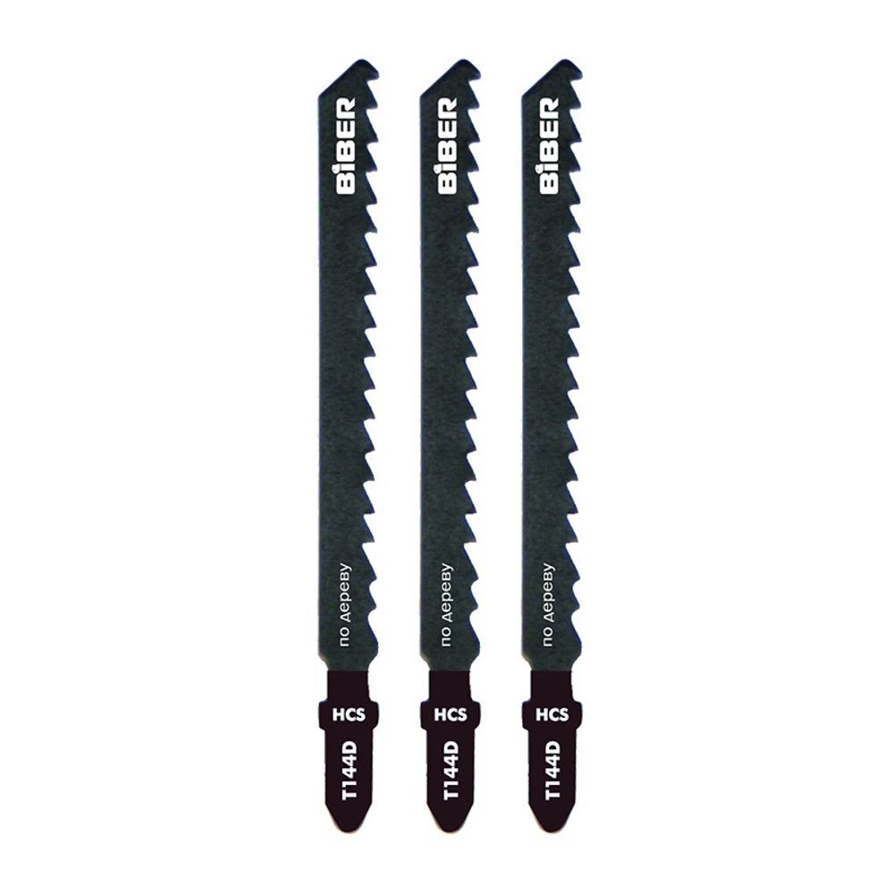 БИБЕР 85281 Полотна по дерев для эл. лобз. 74/4мм  быстр. резТ144 3шт----