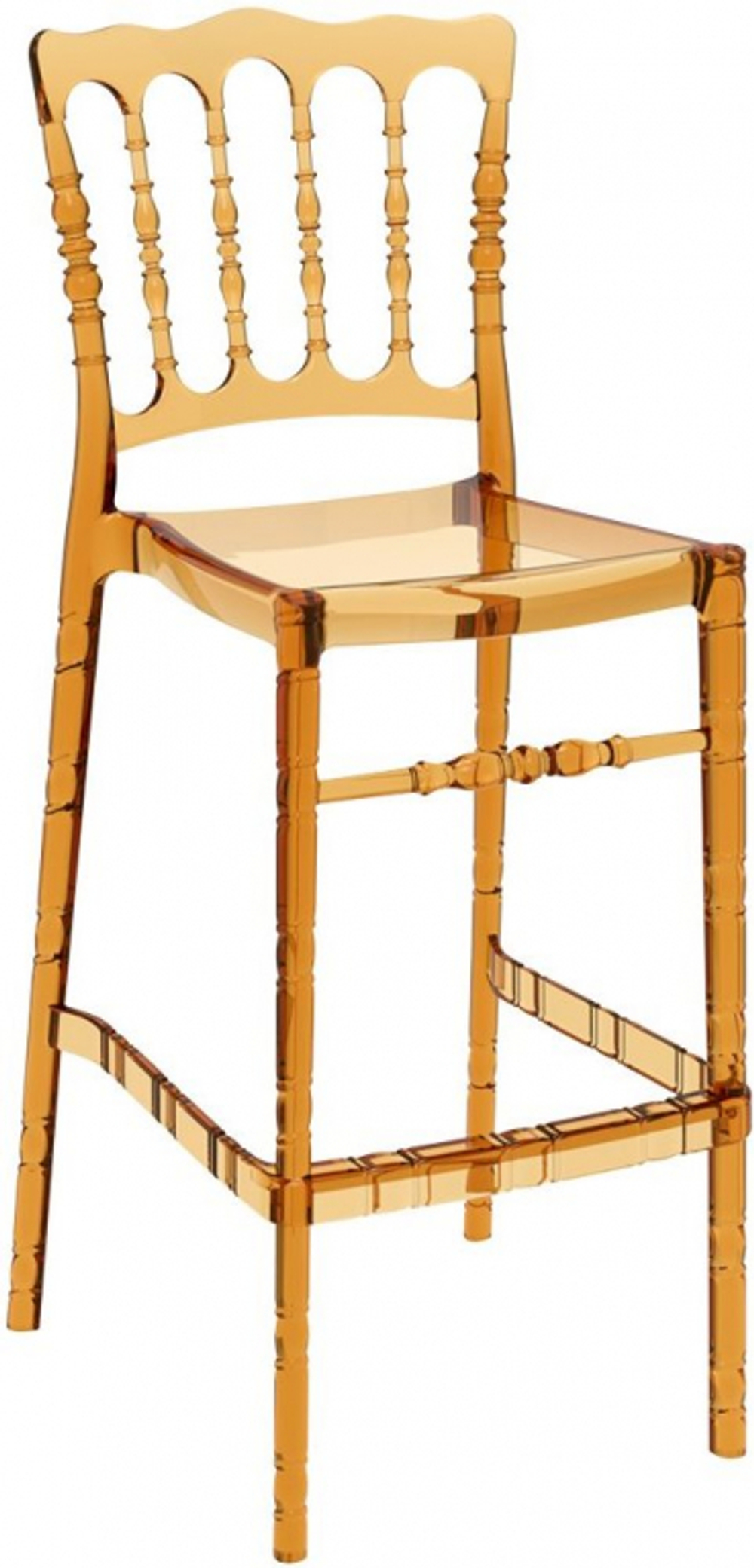 Стул прозрачный барный Siesta Contract Opera Bar 75, янтарный