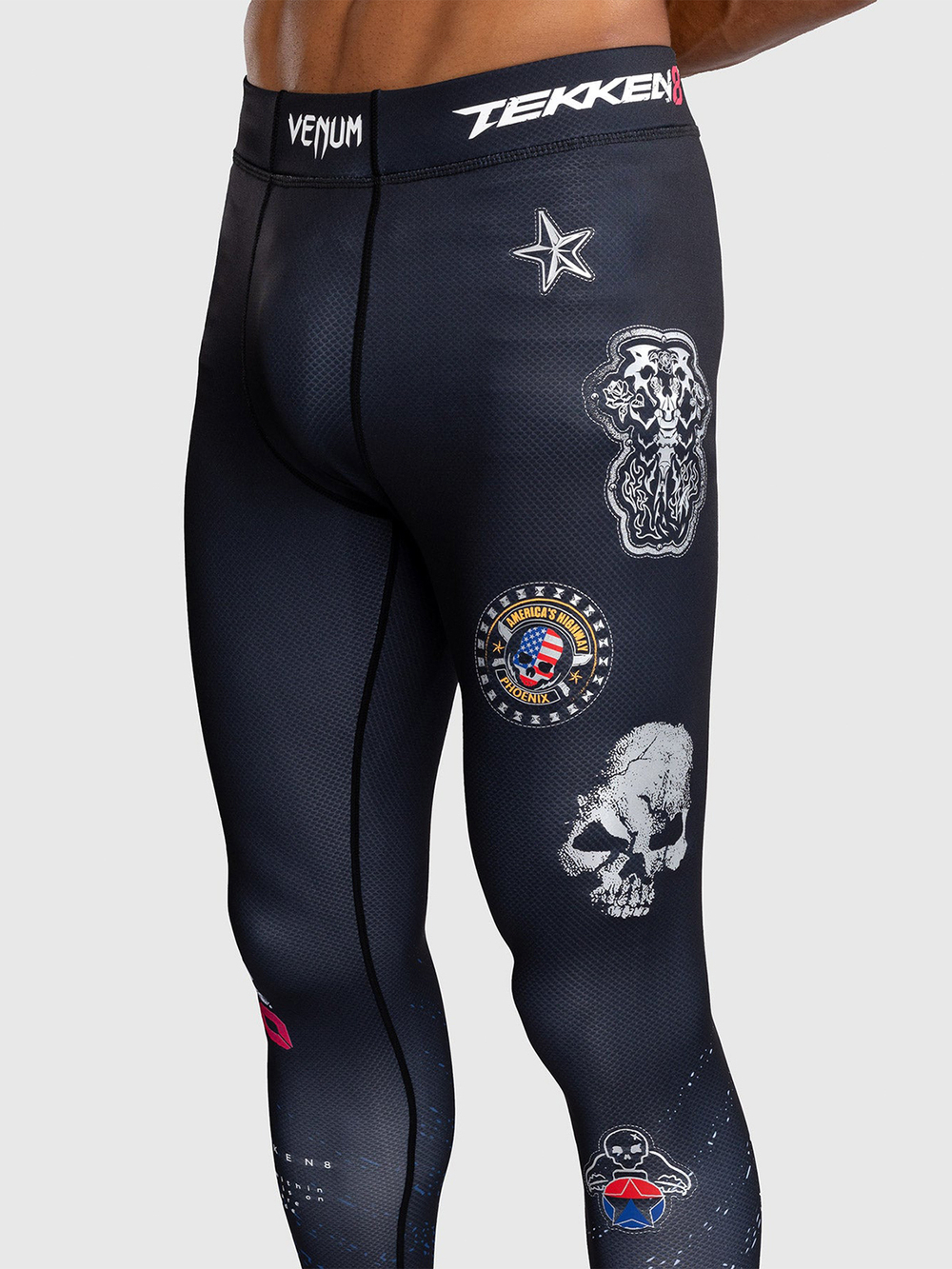 Тайтсы Venum x Tekken Paul Black/White
