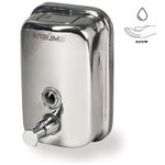 Дозатор для жидкого мыла LAIMA BASIC, 0,5 л., нержавеющая сталь, зеркальный, 601795