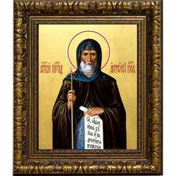 Антоний Великий преподобный. Икона на холсте.