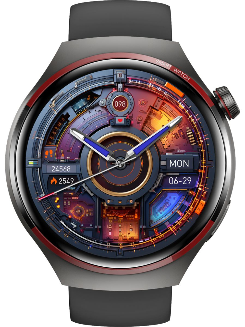 Смарт часы PARASMART Space 4Pro (силиконовый ремешок, черный)