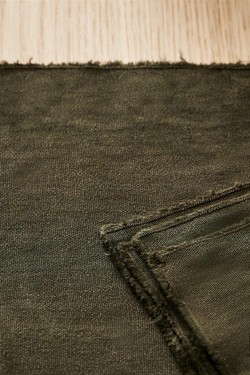 ZARA HOME ЛЬНЯНАЯ САЛФЕТКА, ХАКИ