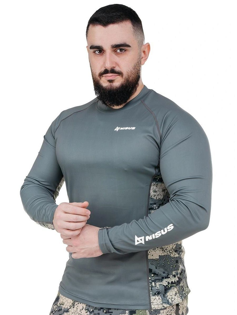 Лонгслив Nisus Armada, серый спектр, XL