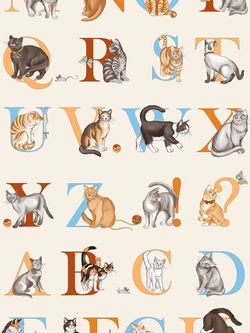 Простынь Сказка "Алфавит" 200х215 см, перкаль