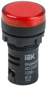 Арматура светосигнальная AD-22DS ИЭК (LED)матрица. d22мм. красный. 230В 030100018