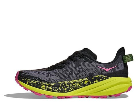 Кроссовки для бега женские Hoka Speedgoat 6 Черно-Лайм