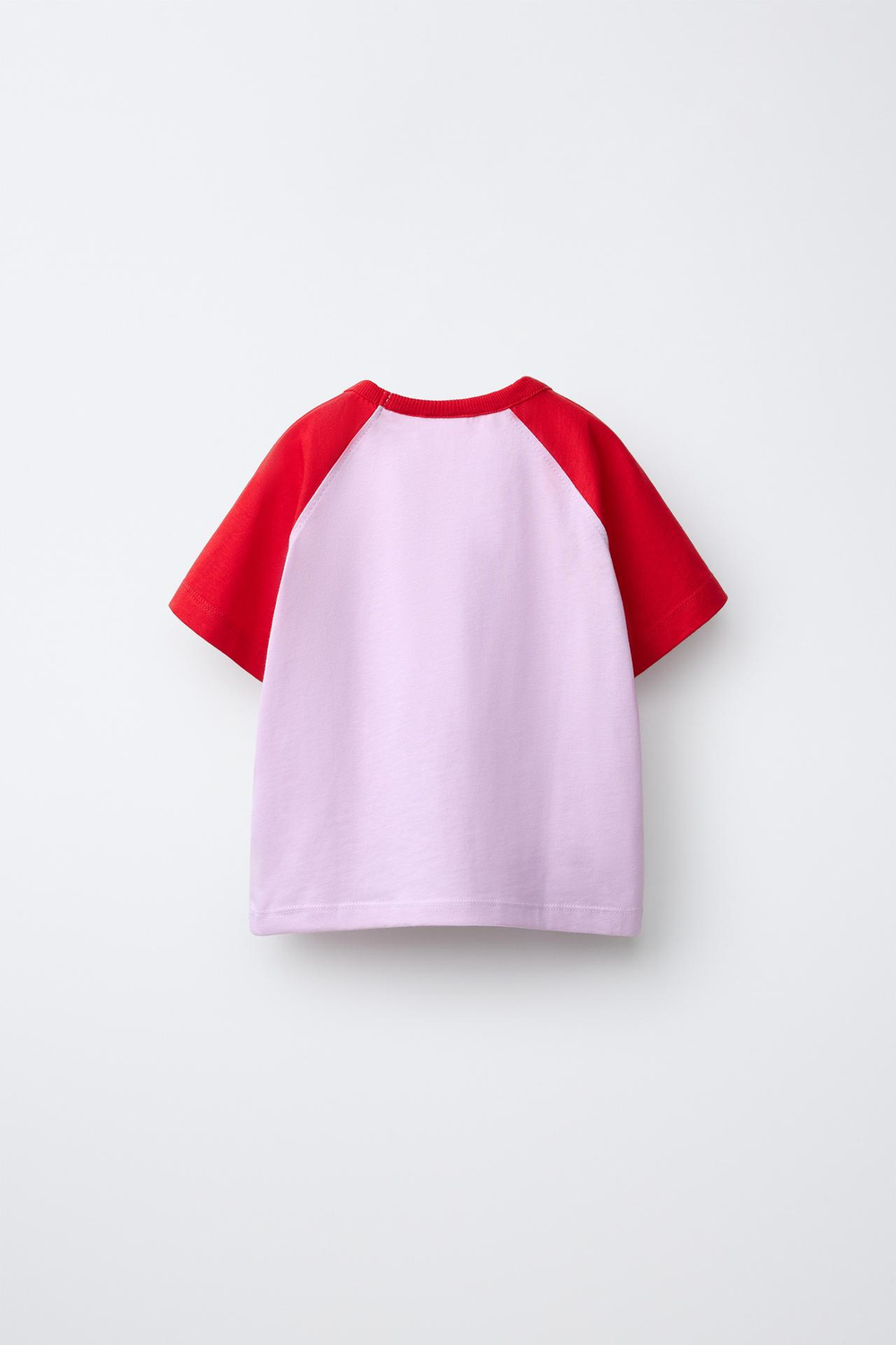 ZARA ОДНОТОННАЯ ФУТБОЛКА РЕГЛАН, КРАСНЫЙ