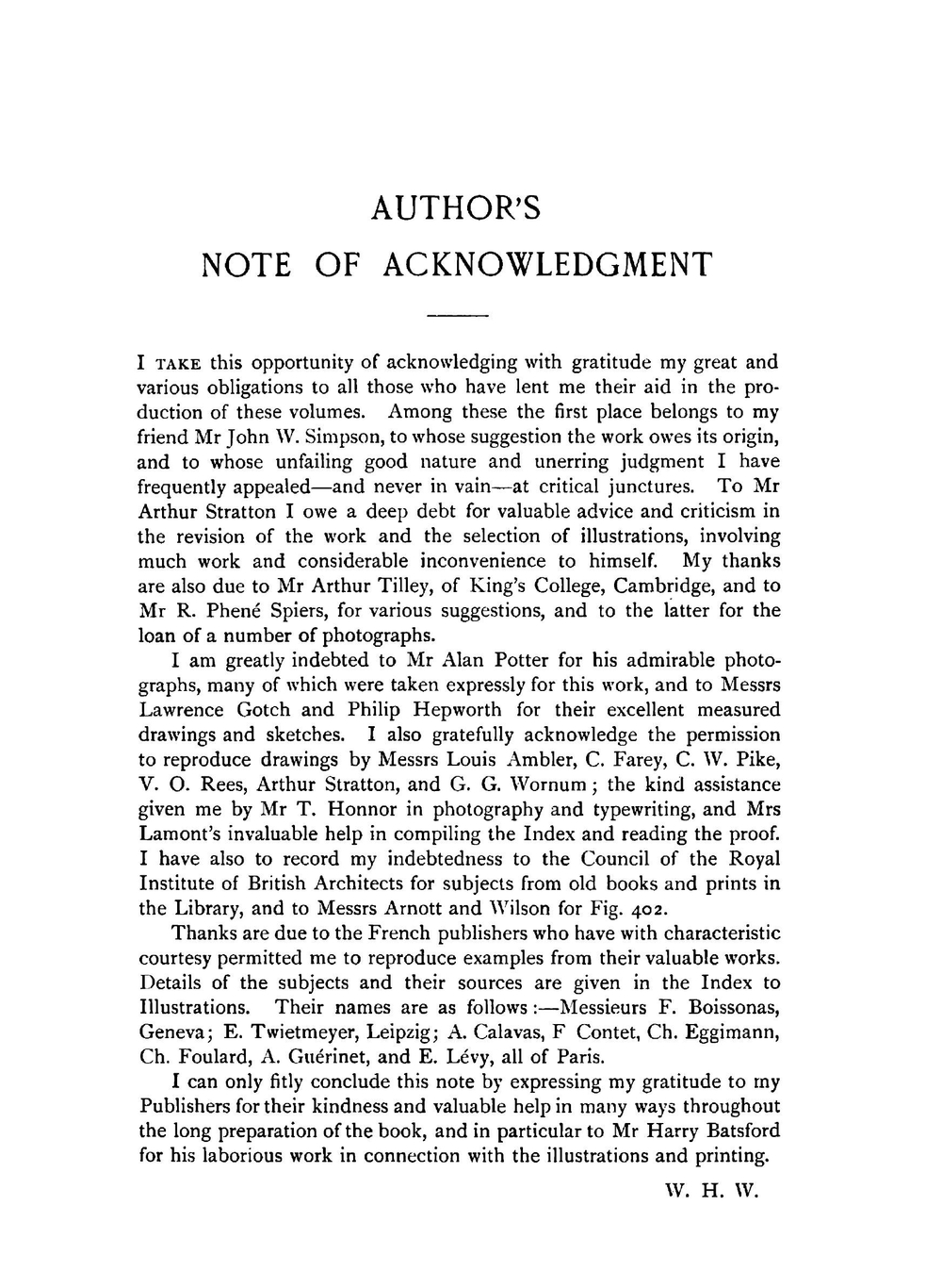 THE ARCHITECTURE OF THE RENAISSANCE IN FRANCE. Volume 1 | W H. WARD