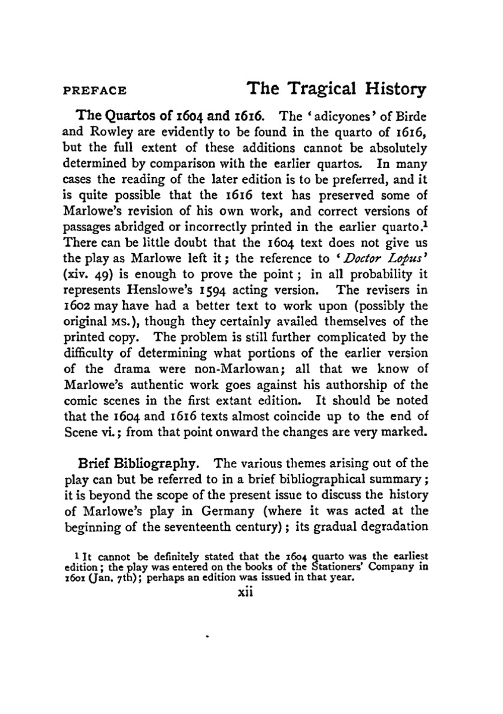 The Tragical History of Doctor Faustus. A Play Written by Christopher Marlowe | Christopher Marlowe