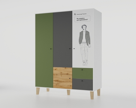 Шкаф МАМА STORY Пушкин 149, белый