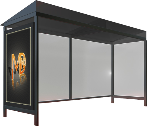 Остановочный павильон А-85 каленое стекло