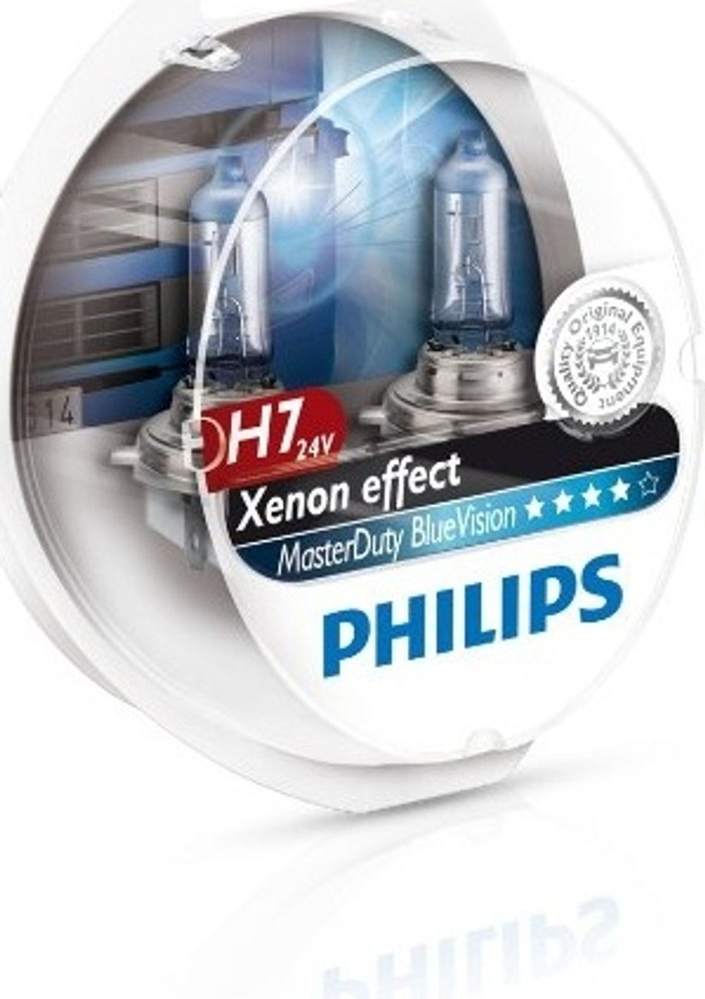 Автолампа H7 24V 70W (PX26d) Philips Master Duty BlueVision 3500K (кт2шт) #13972MDBVS2 ORIGINAL