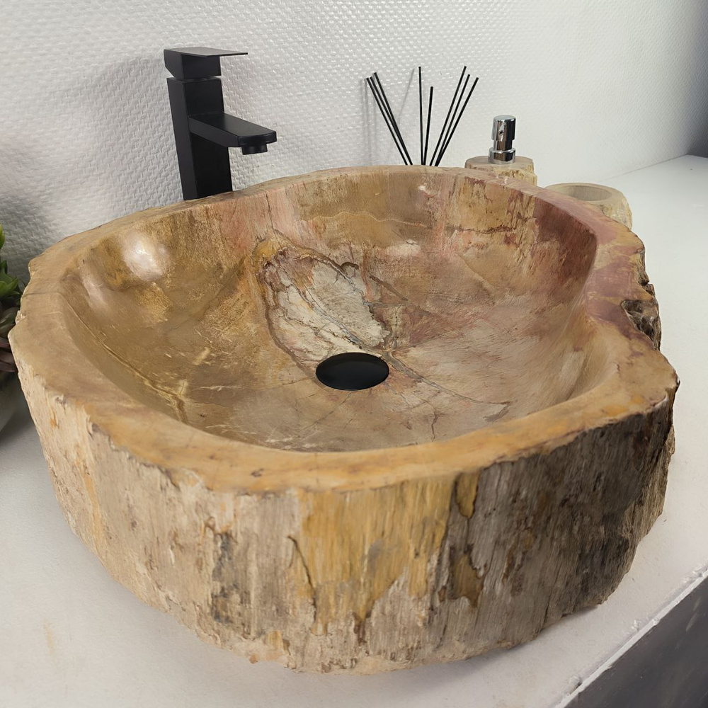 Раковина из окаменелого дерева OD-64768 53*52*15 0176