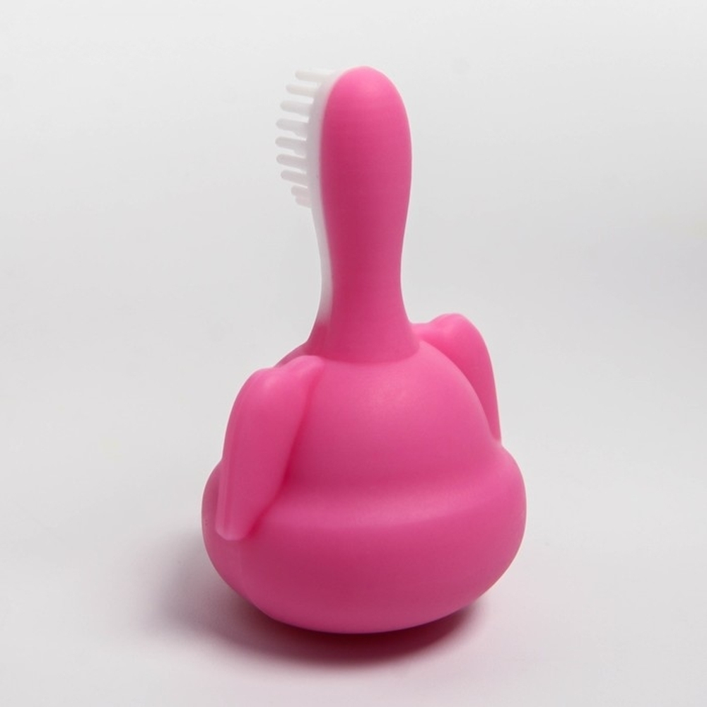 4313598 Детская зубная щетка, прорезыватель - массажер «Дружок», силиконовая, цвет МИКС