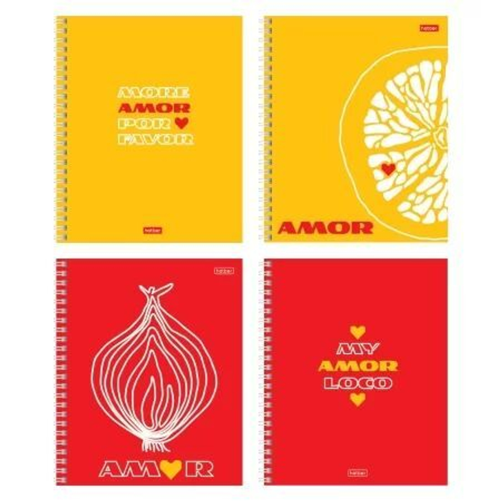 Тетрадь А5 48л кл. гребень Hatber "My amor" софт-тач, 4диз.в блоке, белизна 100%