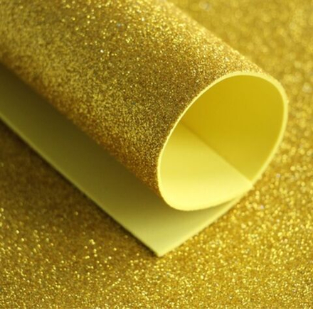 Фоамиран с глиттером  AstraCraft креатив, 20х30см, 2мм,цв.золотистый