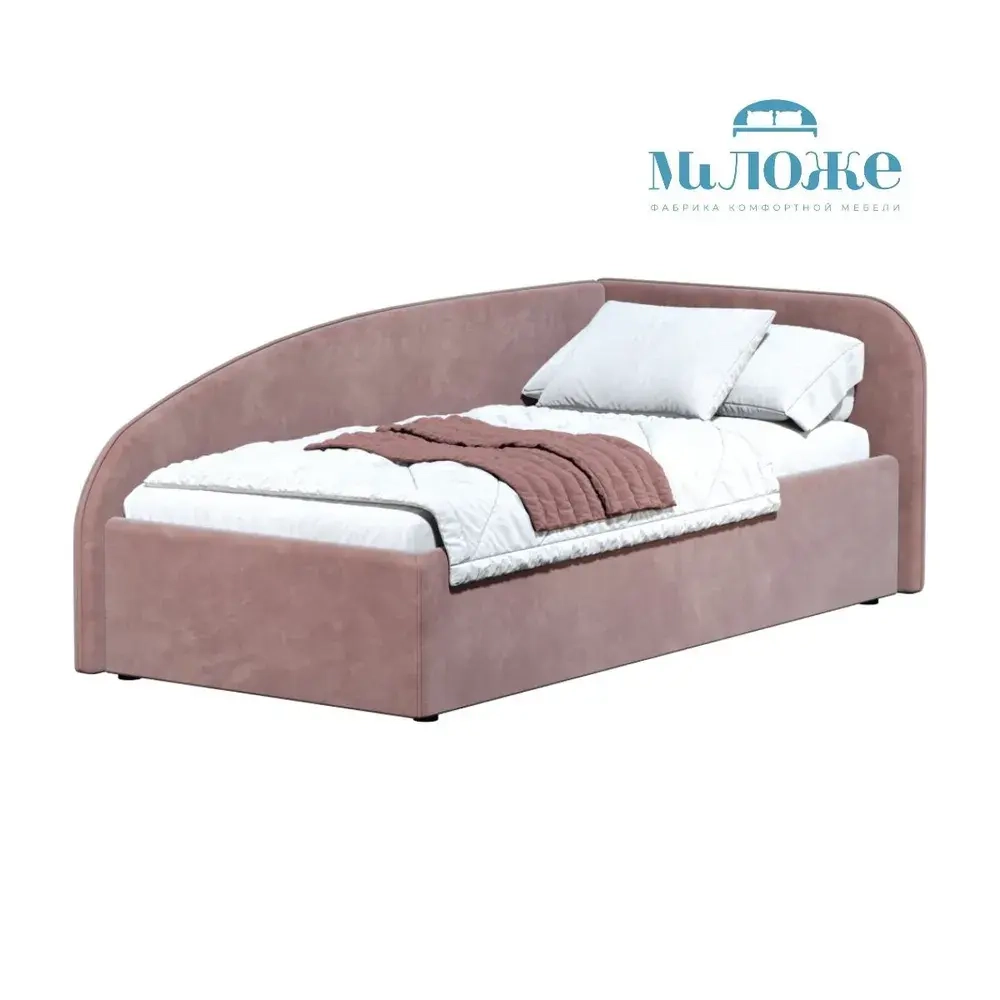 Кровать Элис 90х200 Терракотовый Правый Угол