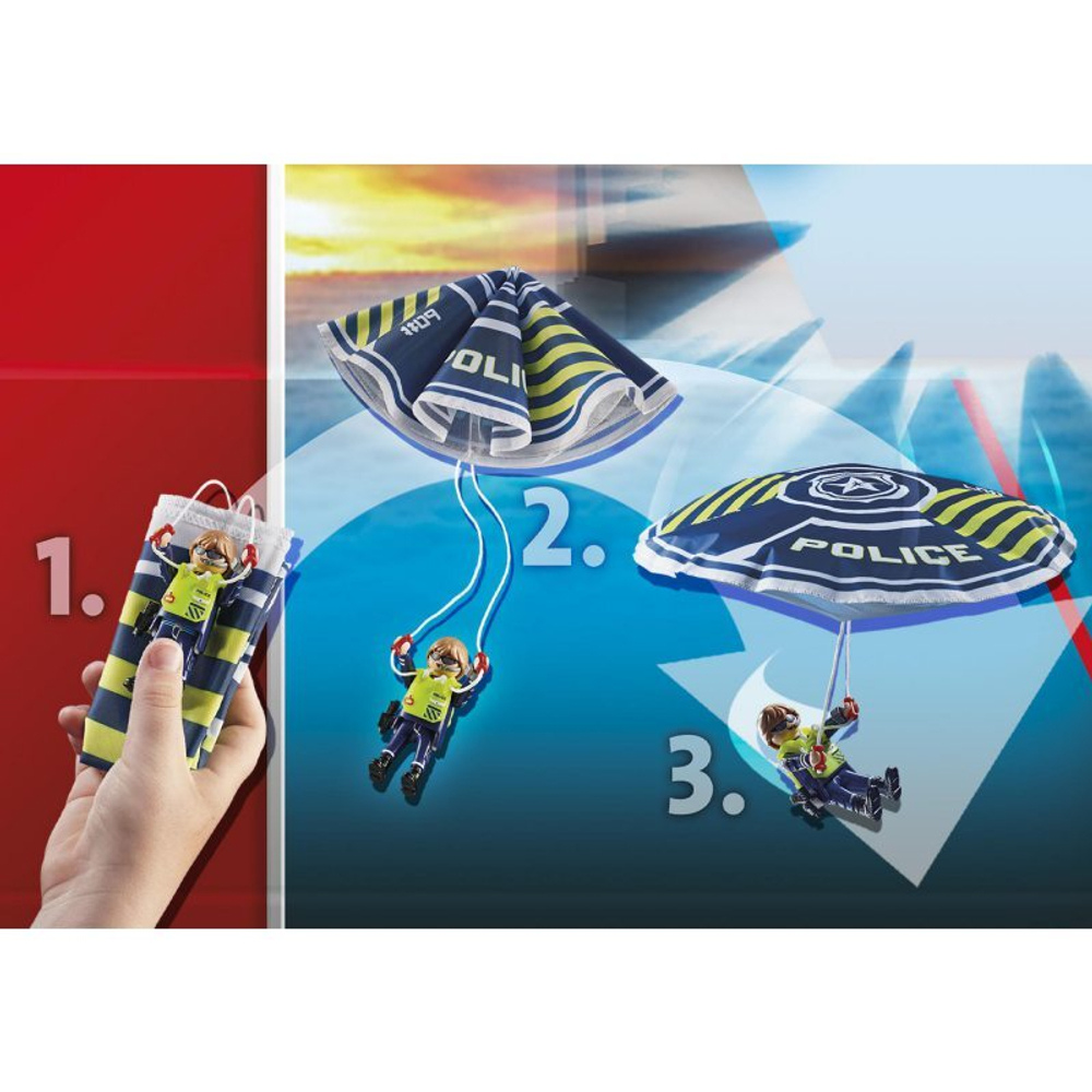 Playmobil - Полицейский парашют: погоня за амфибией 70781