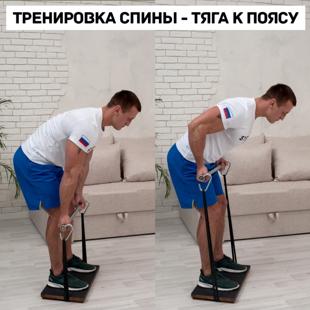 Гриф STECTER Resistance Bar BOX (комплект с резиновыми петлями)