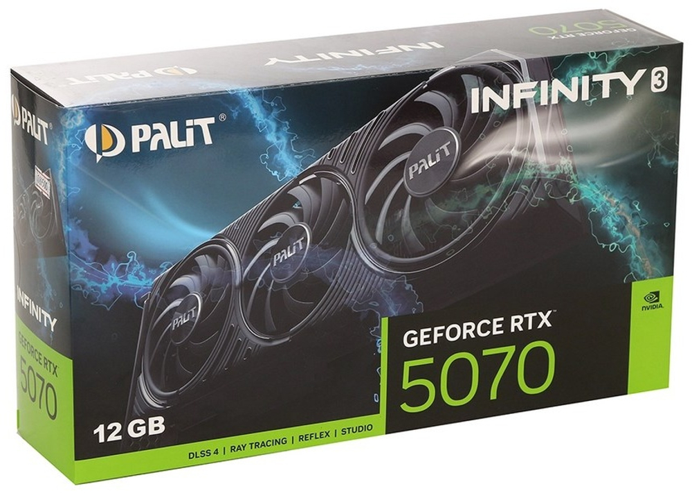Видеокарта Palit RTX 5070 Infinity 3 (NE75070019K9-GB2050S) 12 Гб