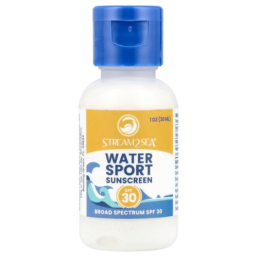 Stream2Sea, Солнцезащитное средство, спорт, SPF 30, 30 мл (1 жидк. унц.)