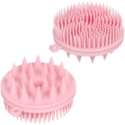 Щетка для вычесывания шерсти двухстороняя «Счастливый хвост!», цвет розовый, 8*4см (коробка)