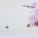 Подвеска на шею на леске «Emerald - Ромбик», цвет серебро и золото, d-0.6мм