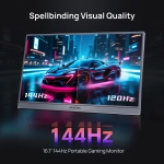 16.1" Портативный монитор ARZOPA Z1FC 144Hz FHD (1920х1080), серый с чехлом (Без БП)